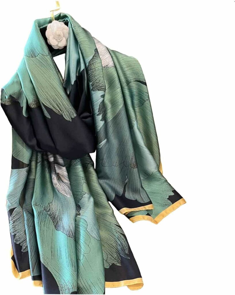 Acotavie Scarfs for Women Lightweight Print Floral Pattern Scarf Shawl Fashion Scarves Sunscreen Shawls