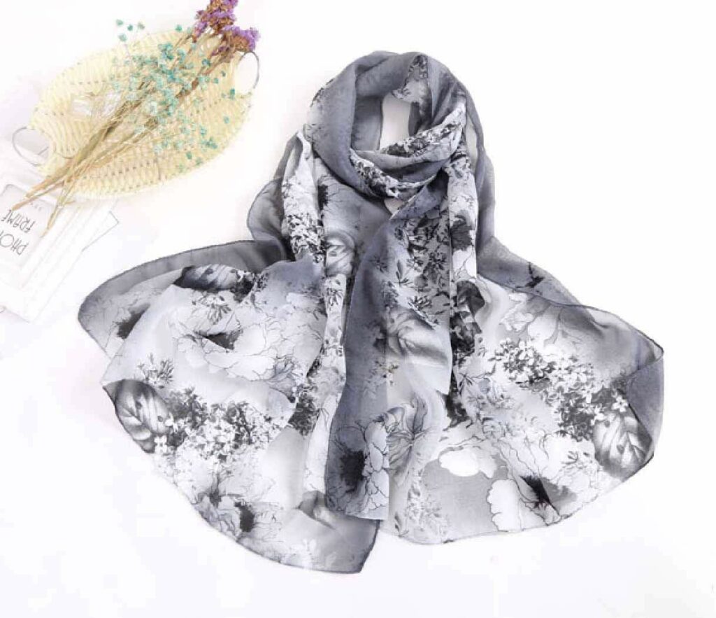 Acotavie Womens Chiffon Scarf Lightweight Scarves Fashion Floral Print Scarfs Shawl for Ladies and Girls