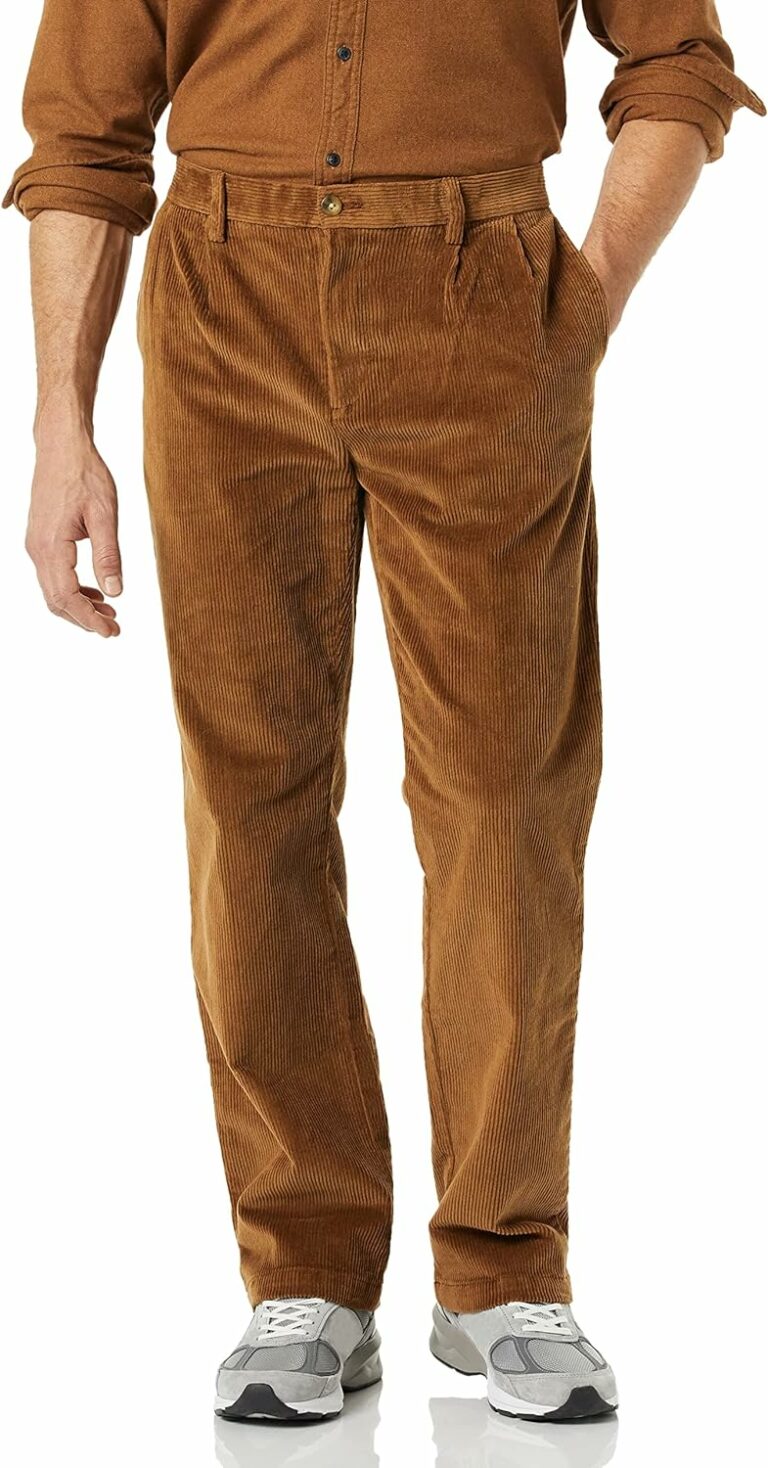 Amazon Essentials Men’s Pleated Classic-Fit Stretch Corduroy Chino Pant Review