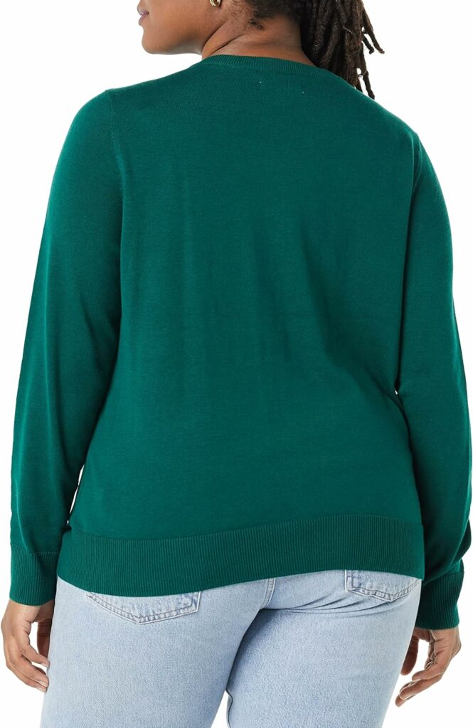 Amazon Essentials Womens Lightweight Crewneck Cardigan Sweater (Available in Plus Size)