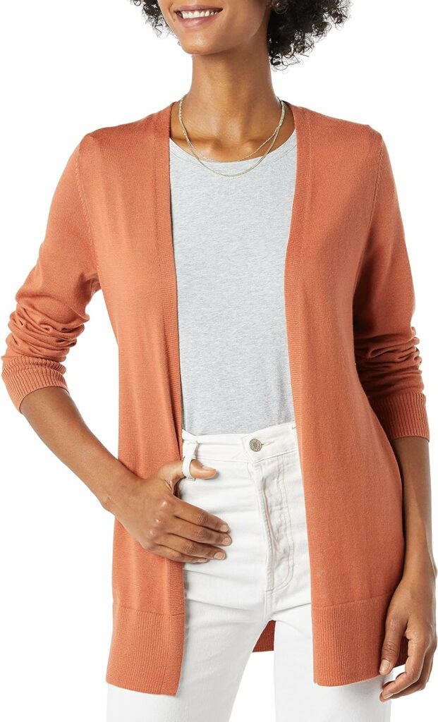 Amazon Essentials Womens Lightweight Open-Front Cardigan Sweater (Available in Plus Size)