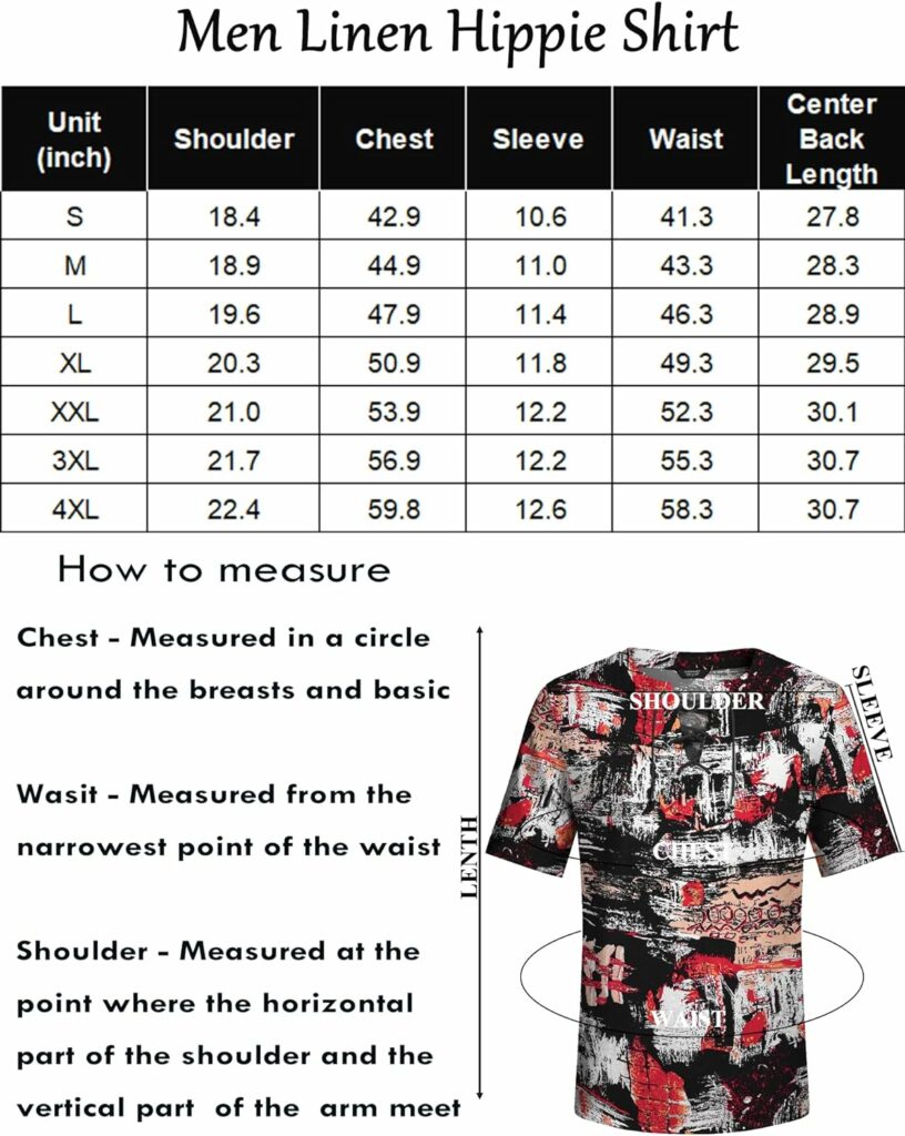 COOFANDY Men Casual Cotton Linen T Shirt Short Sleeve Beach Lace Up Hippie Shirt