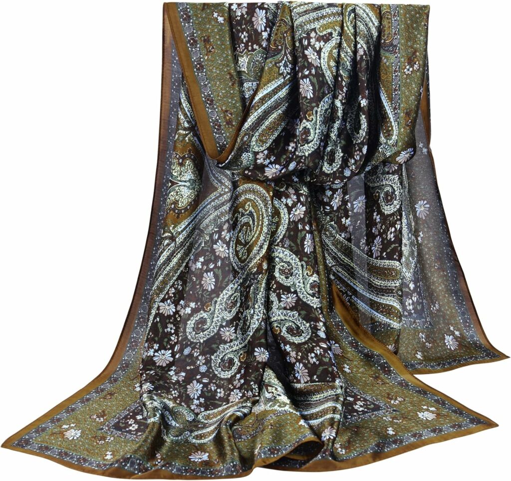 GERINLY Scarf Wrap Fashion Cozy Scarves Womens Floral Evening Shawls