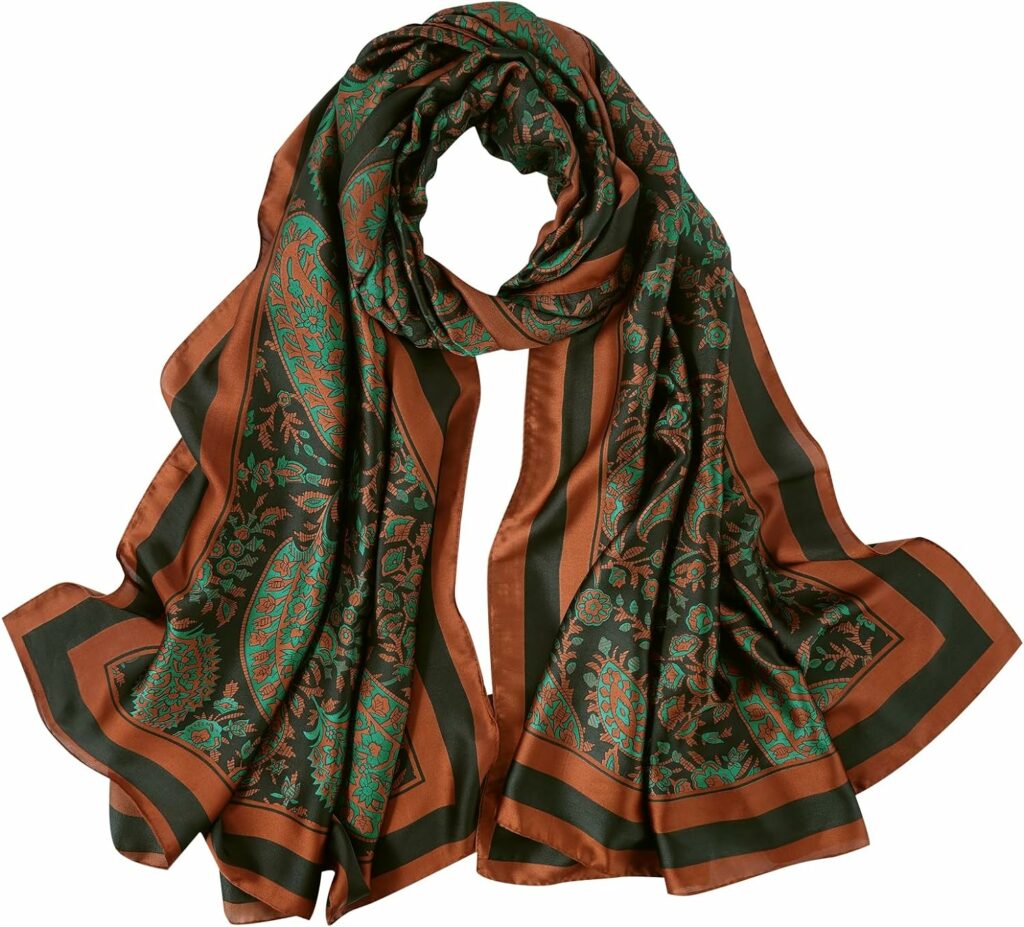 GERINLY Stylish Scarves for Women Lightweight Fashion Lace Printed Wrap Scarfs