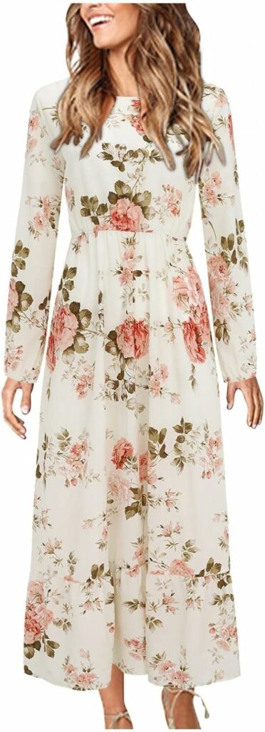 Long Sleeve Dress for Women Crewneck Boho Print Long Maxi Fall Dress Empire Cottagecore Trendy Ruffle Hem Swing Casual High Waist Vacation Round O Neck Wedding Guest Cottage Core Sundress Fashion A Line Flowy Party Patterned Holidy Waist Holidy Fashion Cottage Core Patterned Sundress A Line Flowy Party American flag July 4th summer dress American flag butterfly lantern sleeve holiday thigh length ballon sleeve travel womens teens girls red dress fairy core boho colorful Beige
