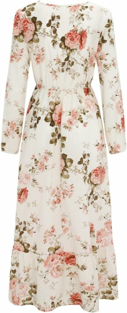 Long Sleeve Dress for Women Crewneck Boho Print Long Maxi Fall Dress Empire Cottagecore Trendy Ruffle Hem Swing Casual High Waist Vacation Round O Neck Wedding Guest Cottage Core Sundress Fashion A Line Flowy Party Patterned Holidy Waist Holidy Fashion Cottage Core Patterned Sundress A Line Flowy Party American flag July 4th summer dress American flag butterfly lantern sleeve holiday thigh length ballon sleeve travel womens teens girls red dress fairy core boho colorful Beige