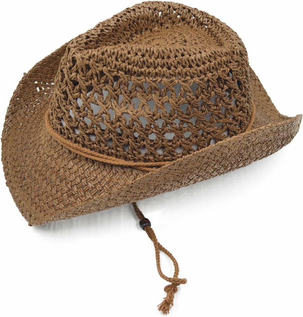 Melesh Adult Sun Straw Western Cowboy Hat