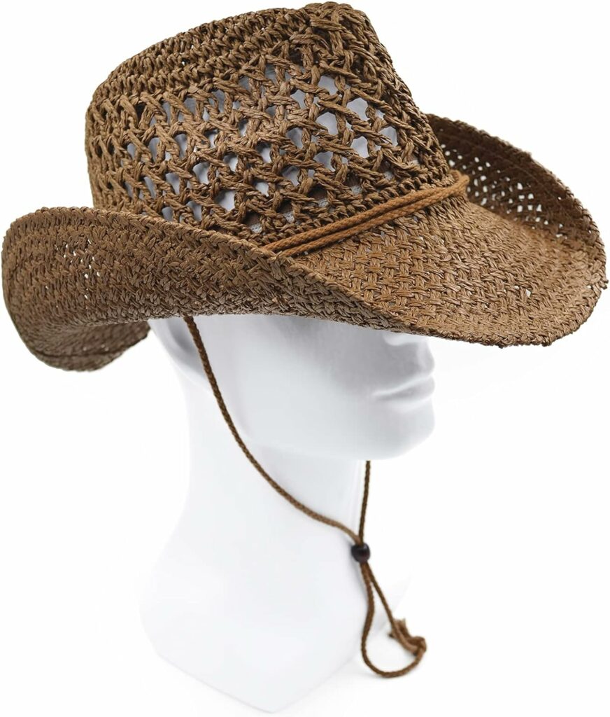 Melesh Adult Sun Straw Western Cowboy Hat