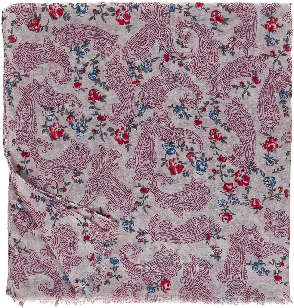 MELIFLUOS DESIGNED IN SPAIN Scarf for Women Lightweight Paisley Fashion for Spring Fall Winter Scarves Shawl Wrap