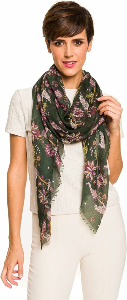 MIMOSITO Scarfs for Women Lightweight Scarves Boho Floral Flower Chic Fashion Wrap Fall Winter