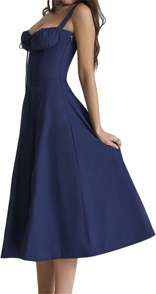 Women Cottagecore Dress Floral Maxi Dress Square Neck Vintage Spaghetti Strap Boydcon Long Flowy Dress Sundress