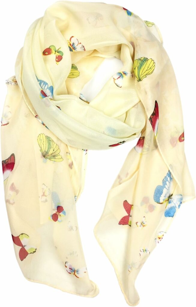 YOUR SMILE Ladies/Womens Lightweight Floral Print/Solid Color mixture Shawl Scarf For Spring Summer season